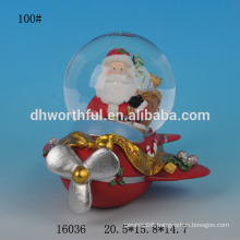 Lovely resin Christmas santa snow globe
